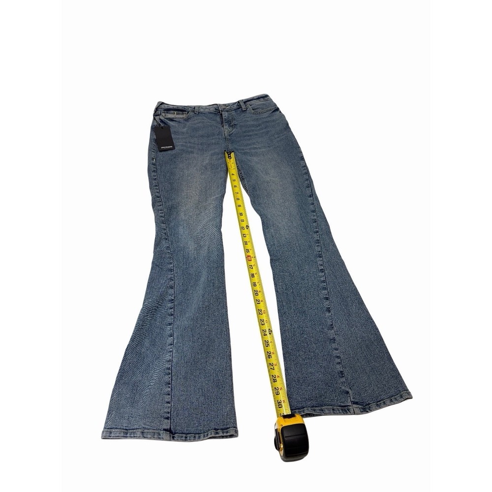 True Religion Joey Womens 31x32 Flare Flap Pkts Y2K Western Mid Rise Jeans NWT - Picture 3 of 8